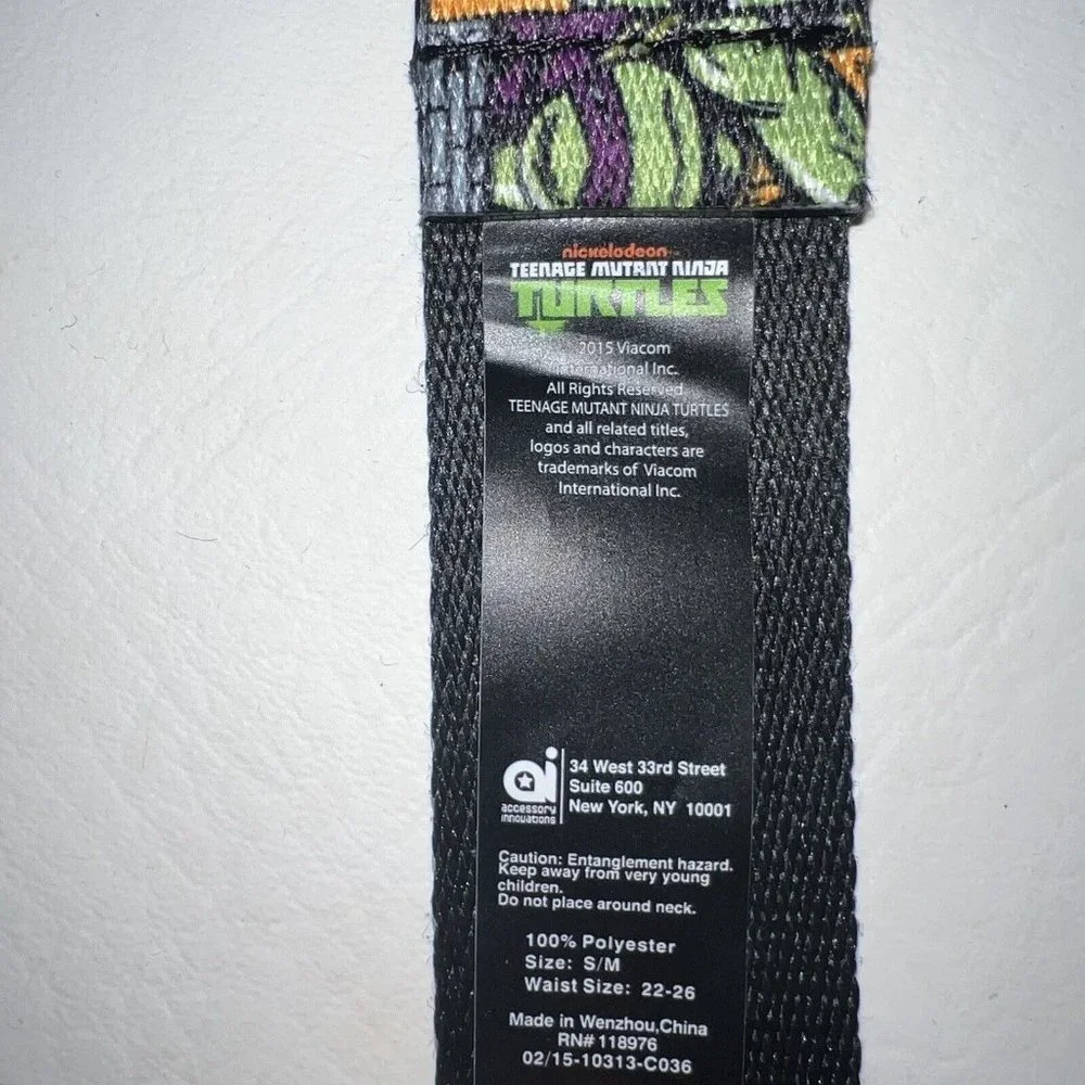 Teenage Mutant Ninja Turtles Belt Boys Size S M 22-26